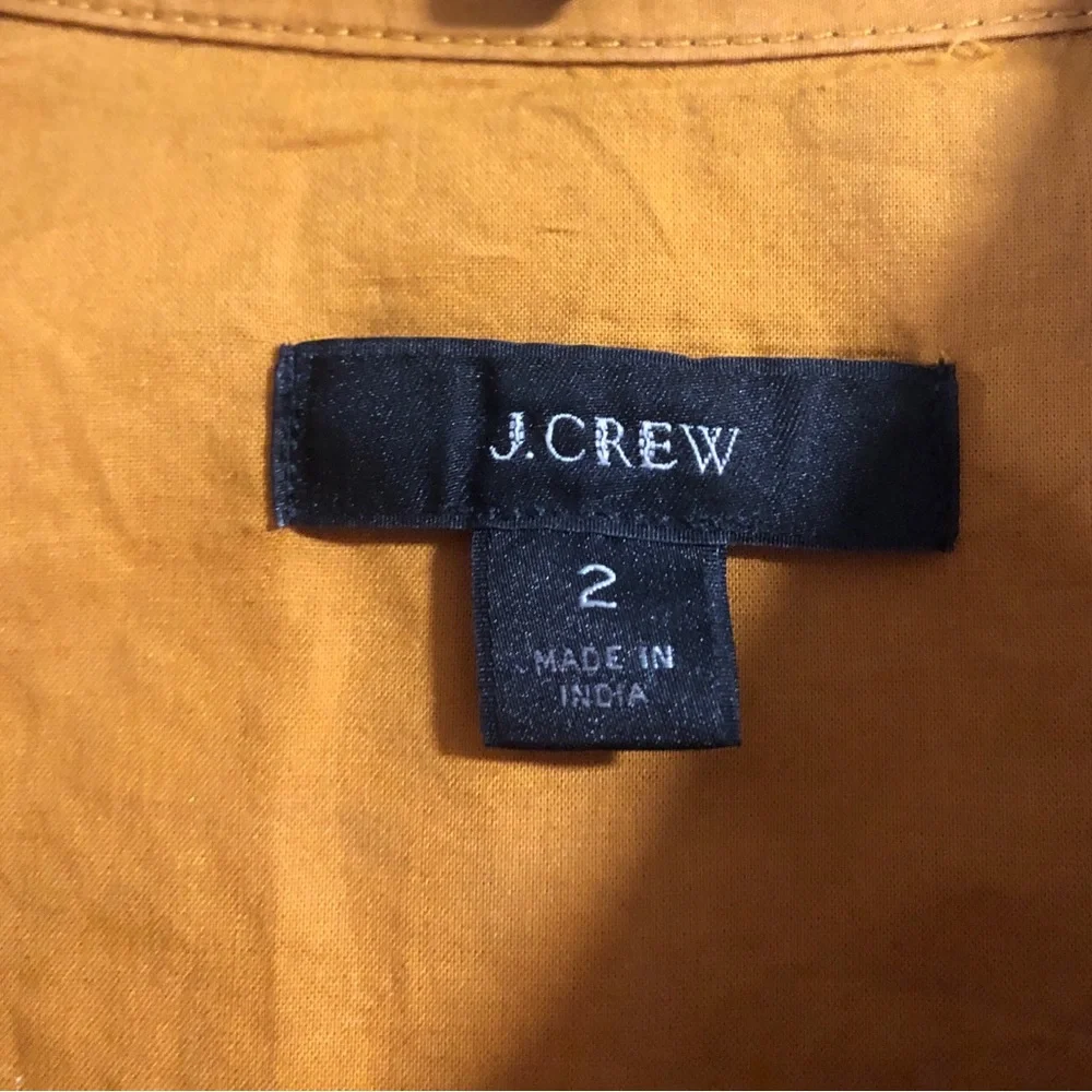 J. Crew Women’s Size 2 Ruffle-Front A-Line Dress With Pockets 100% Cotton